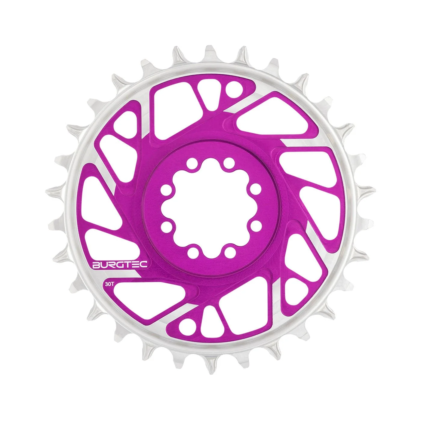 Burgtec T-Type Chainring - 30t - SRAM 8-Bolt - Purple