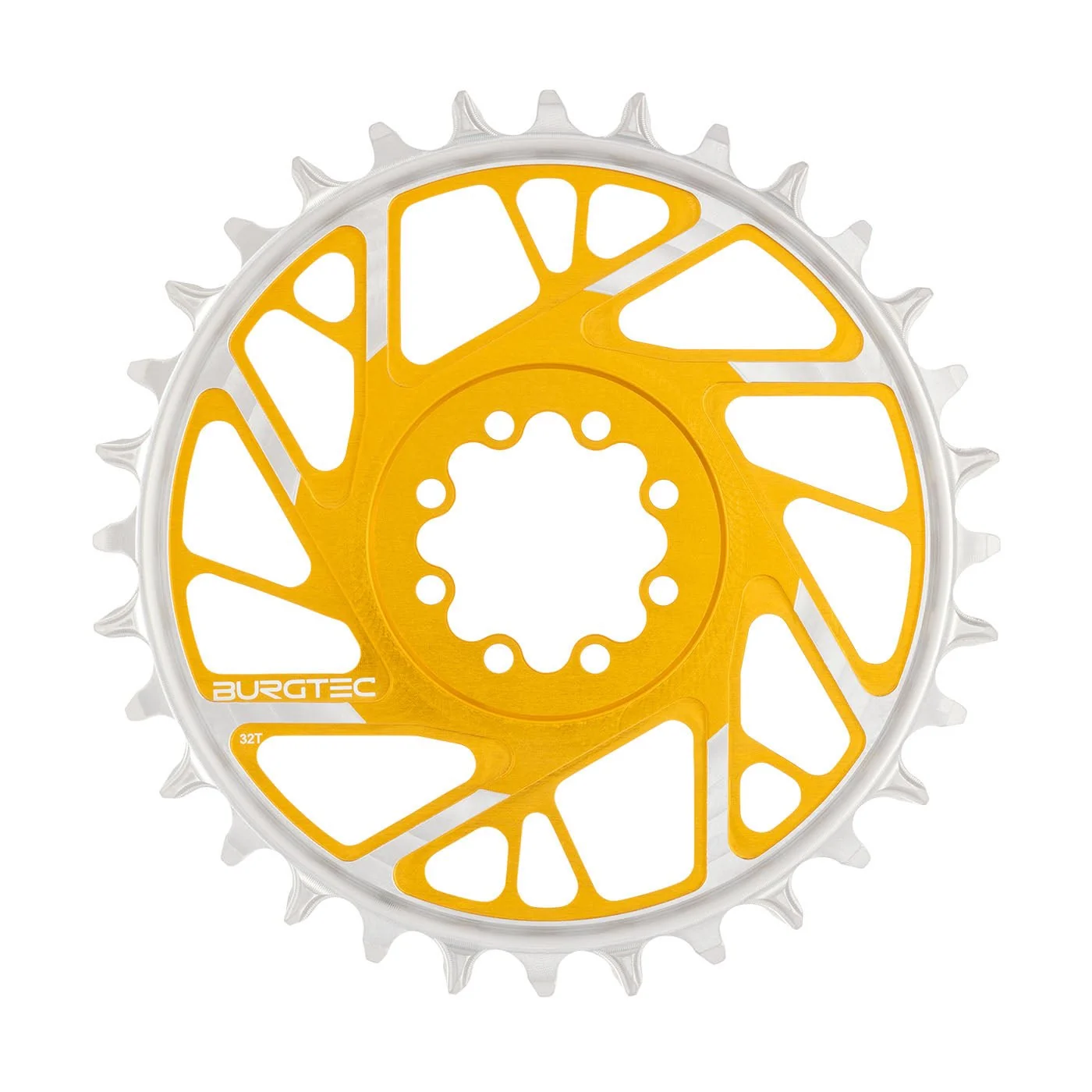 Burgtec T-Type Chainring - 32t - SRAM 8-Bolt - Gold