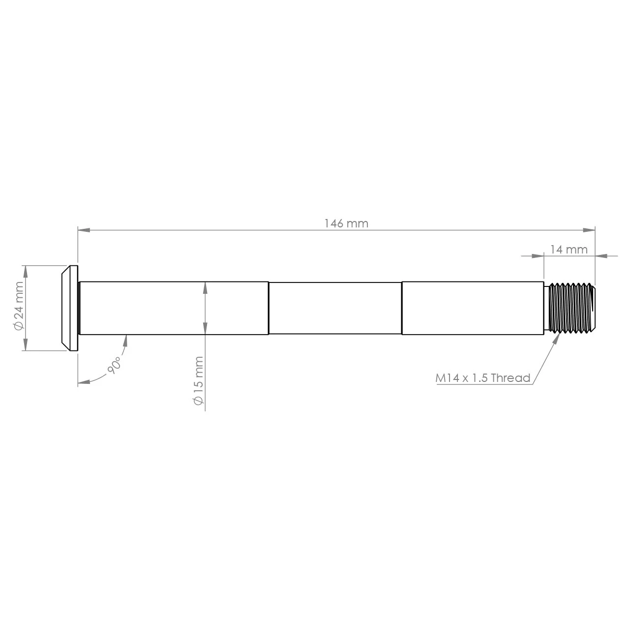 Burgtec Fox Fork Pre-2021 Axle 15x110mm - Burgtec Black