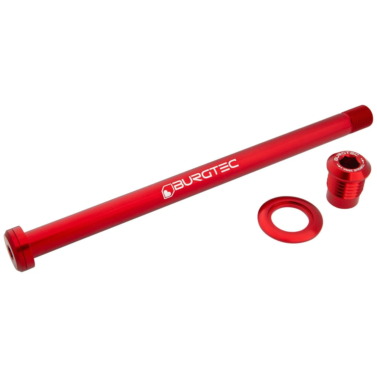 Burgtec Rear Axle - Orbea 184mm - Race Red