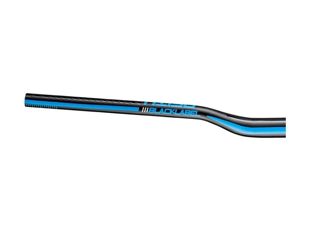 Deity Blacklabel 800 Handlebar - 25mm Rise - 800mm Width - 31.8mm Clamp - Black w/ Blue - Image 2
