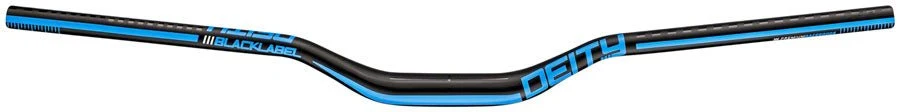 Deity Blacklabel 800 Handlebar - 38mm Rise - 800mm Width - 31.8mm Clamp - Black w/ Blue