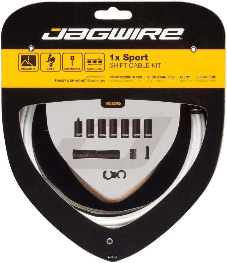 Jagwire 1x Sport Shift Cable Kit - Road/Mountain - SRAM/Shimano - White