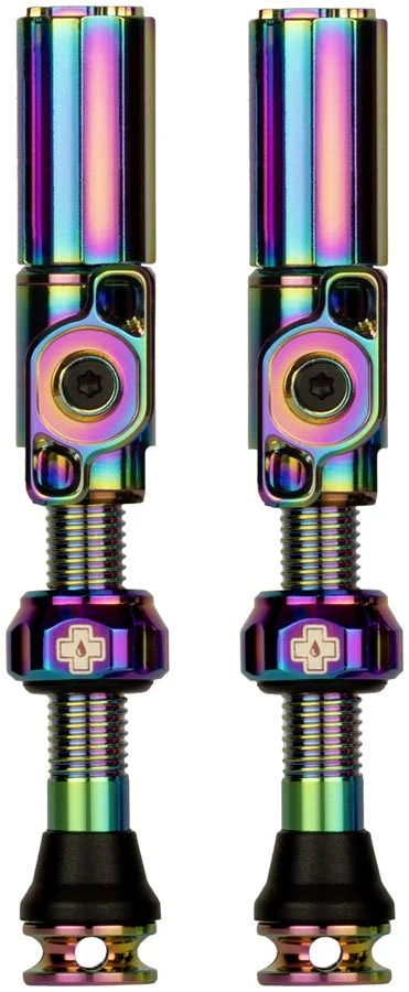 Muc-Off Big Bore Hyrid Tubeless Valve Stems - Medium 35mm - Iridescent