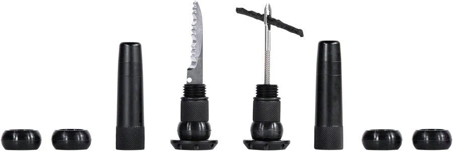 Muc-Off Stealth Tubeless Puncture Plugs Tire Repair Kit - Bar-End Mount - Black - Pair - Image 3