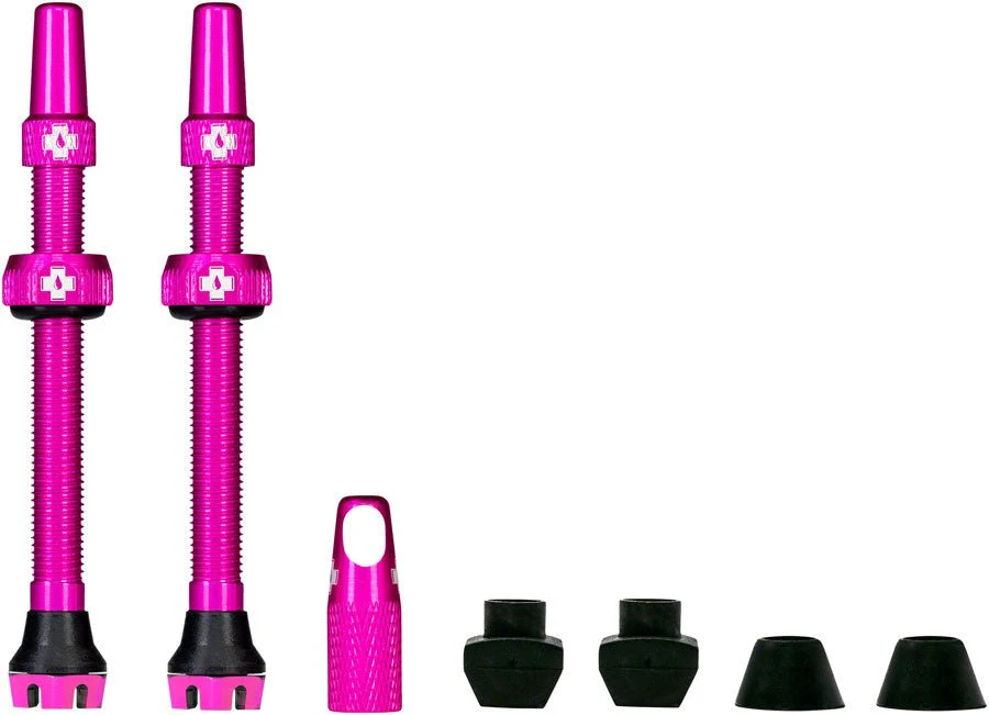 Muc-Off V2 Tubeless Valve Kit - Pink - 60mm Length - Pair