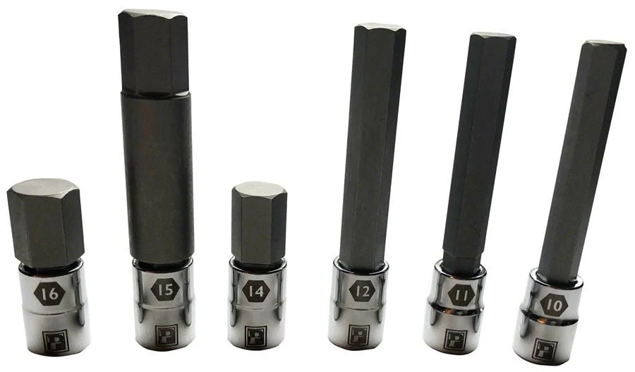 Pedros Large Sizes Hex Bit Set - 6 piece