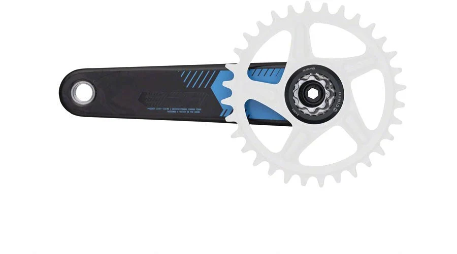 RaceFace ERA Carbon Crankset - 165mm Length - CINCH Interface - 136mm Spindle - Blue - Image 3