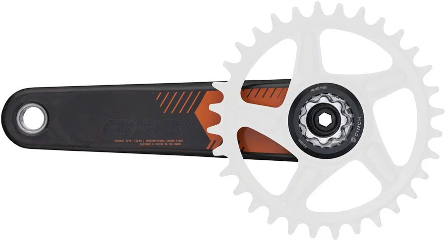 RaceFace ERA Carbon Crankset - 170mm Length - CINCH Interface - 136mm Spindle - Orange - Image 3