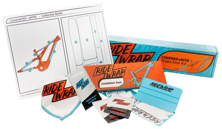 RideWrap Covered Dual Suspension eMTB Frame Protection Kit - Gloss - Image 2
