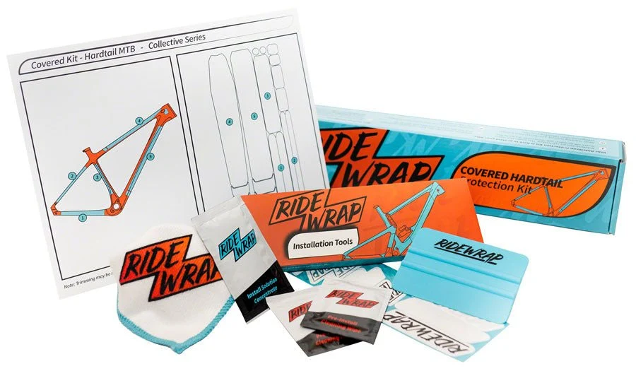 RideWrap Covered Hardtail MTB Frame Protection Kit - Matte - Image 2