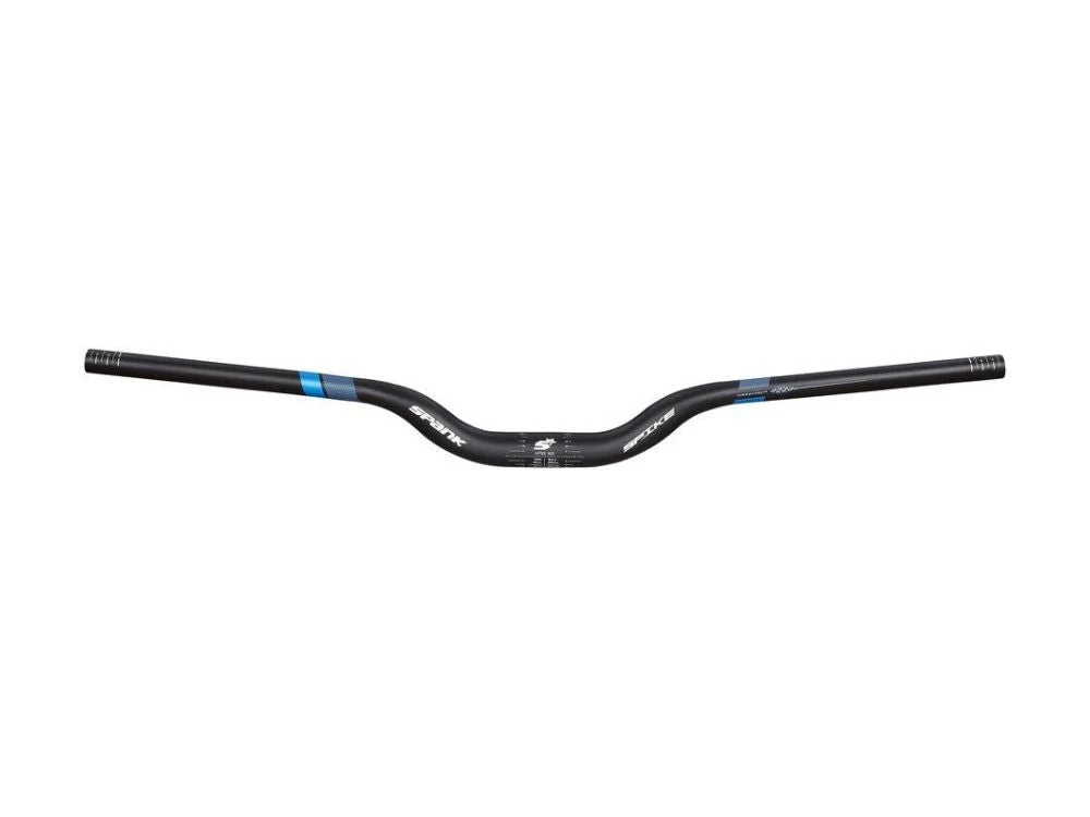 Spank Spike 800 Vibrocore Riser Handlebar: 31.8 800mm 50mm Rise Black/Blue