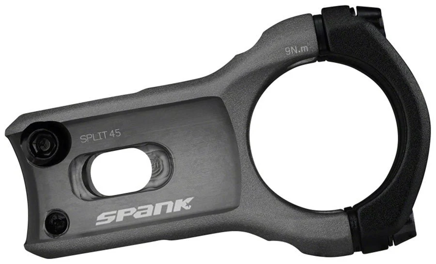 Spank SPLIT 35 Stem - 45mm Length - 35mm Clamp - Green Metal - Image 2