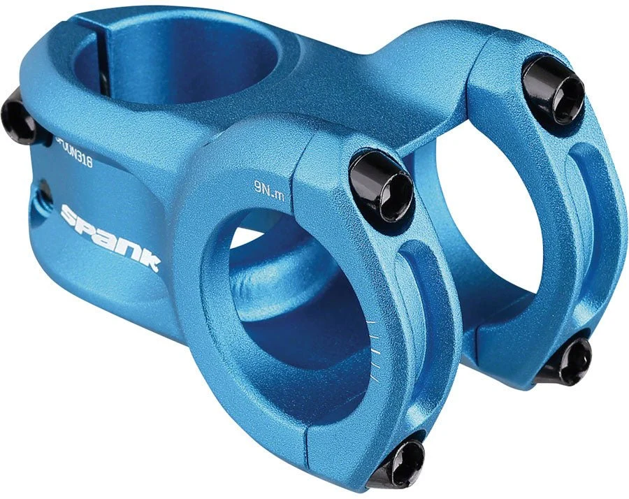 Spank Spoon 318 Stem - 33mm Length - 31.8mm Clamp - Blue