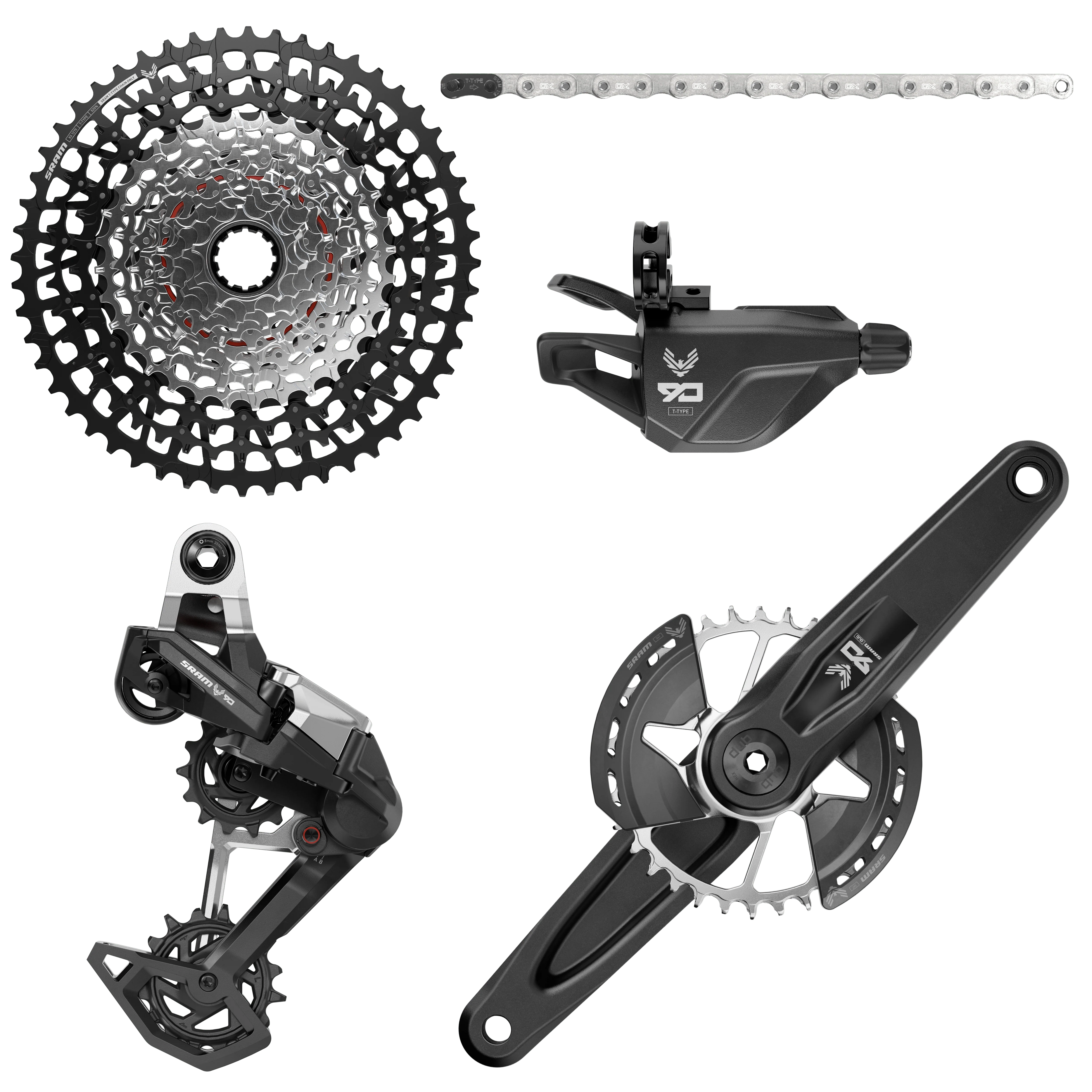 SRAM  Eagle 90 T-Type Transmission Groupset - 165mm - Image 2