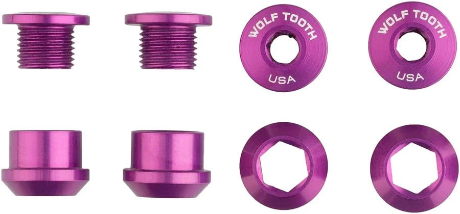 Wolf Tooth 1x Chainring Bolt Set - Purple