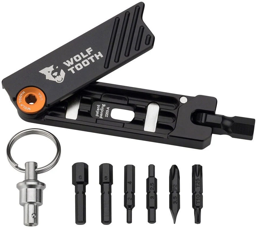 Wolf Tooth 6-Bit Hex Wrench Multi-Tool with Keyring - Red - Image 2