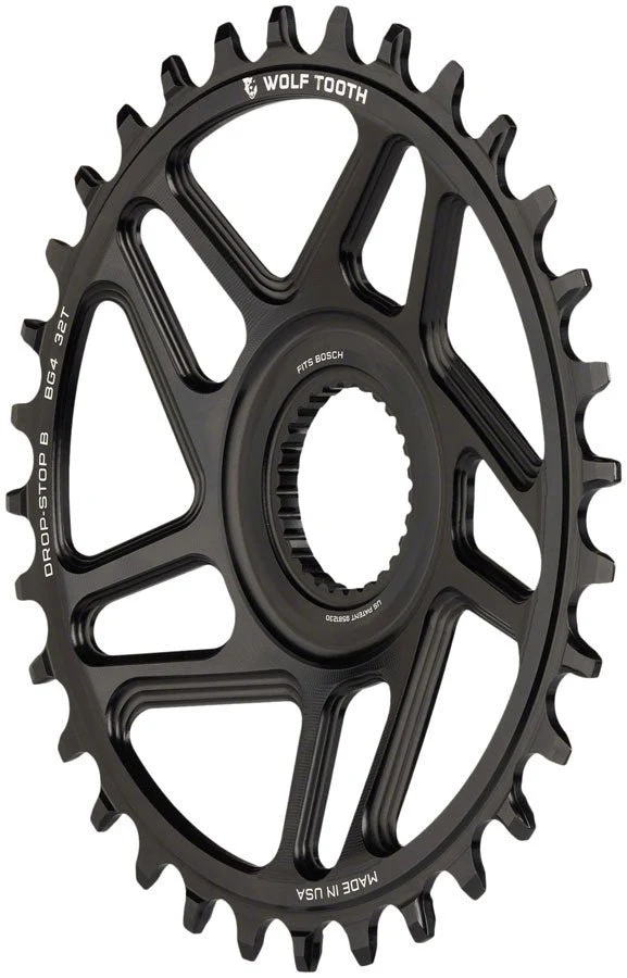 Wolf Tooth Bosch Gen 4 Direct Mount Chainring - Drop-Stop B - 34T - Black - Image 2