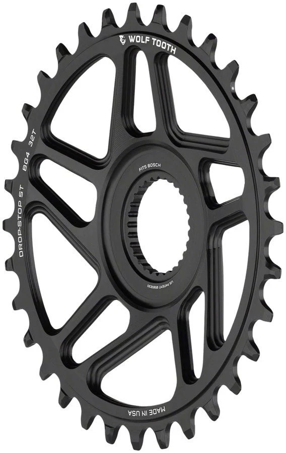 Wolf Tooth Bosch Gen 4 Direct Mount Chainring - Drop-Stop ST - 34T - Black - Image 2
