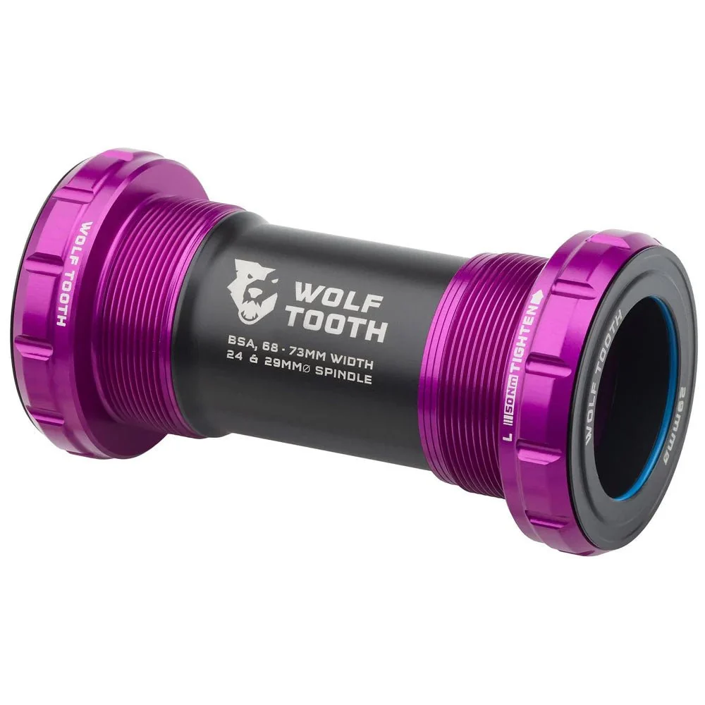 Wolf Tooth Bottom Bracket - BSA 68/73mm - 29mm Spindle - Ultraviolet Purple