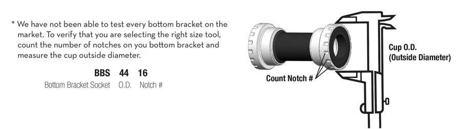 Wolf Tooth Bottom Bracket Tool - BBS4416 16 Notch 44mm - Image 3