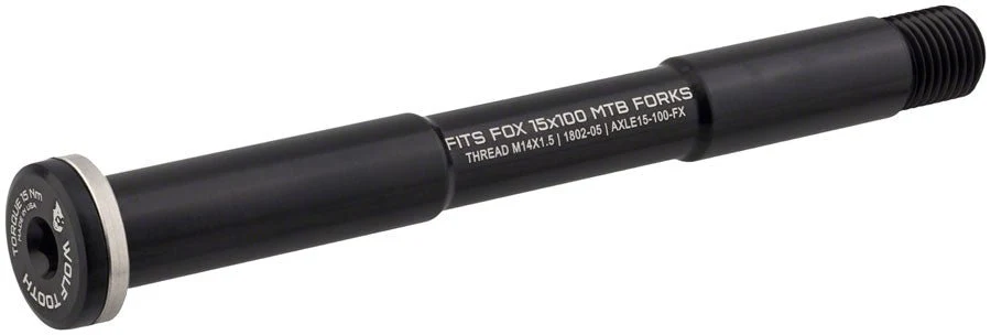 Wolf Tooth Front Thru Axle - FOX 15x100mm - Black