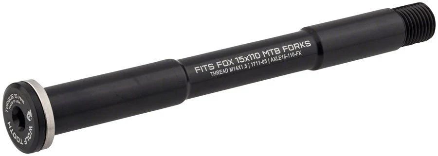 Wolf Tooth Front Thru Axle - FOX 15x110mm - Black