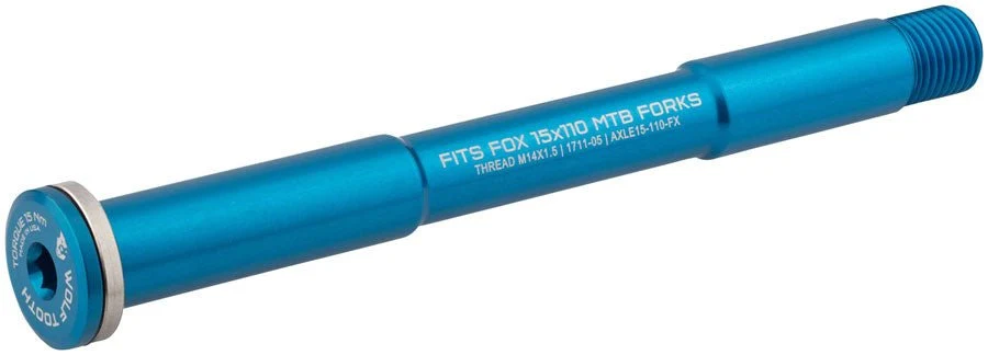 Wolf Tooth Front Thru Axle - FOX 15x110mm - Blue