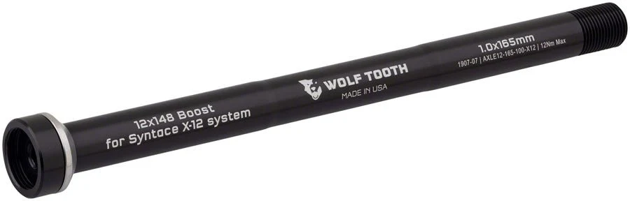 Wolf Tooth Rear Thru Axle - M12 1.0x165mm for 12x148mm - Black