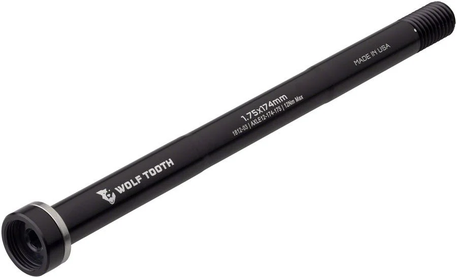 Wolf Tooth Rear Thru Axle - M12 1.75x174mm - Black