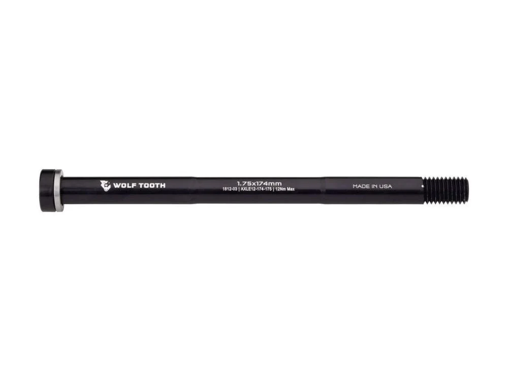 Wolf Tooth Rear Thru Axle - M12 1.75x174mm - Black - Image 2